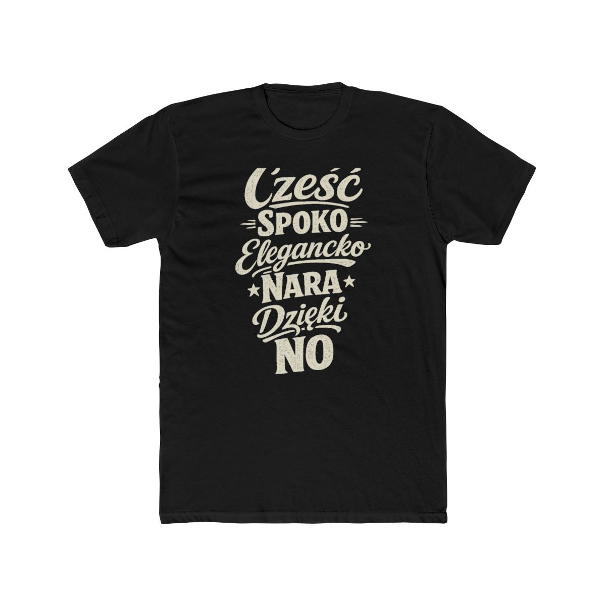 Poland local slang men's tee — typographic sayings design | Nameshi Destinations (view 1)