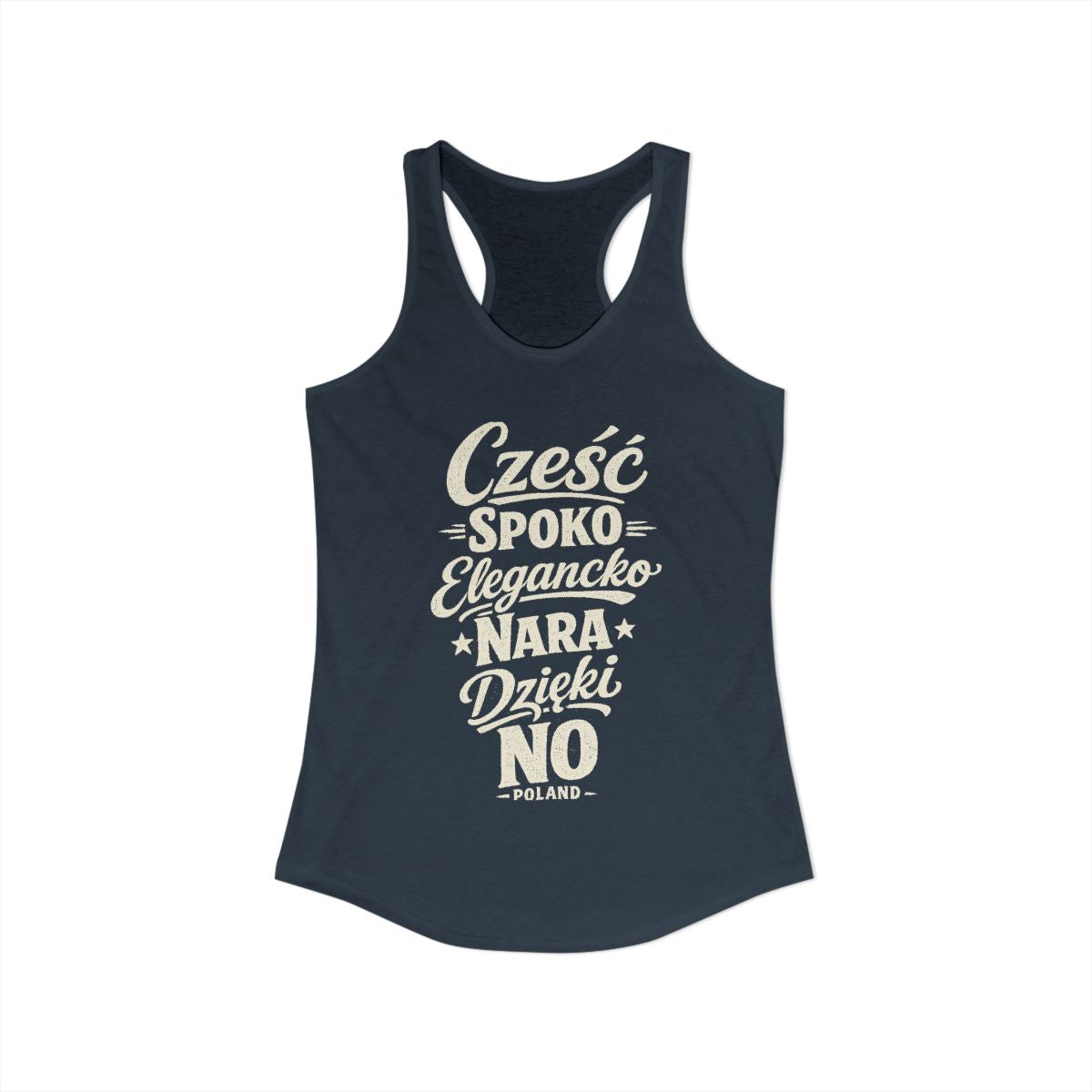 Poland local slang women's tank top — typographic sayings design | Nameshi Destinations (view 5)