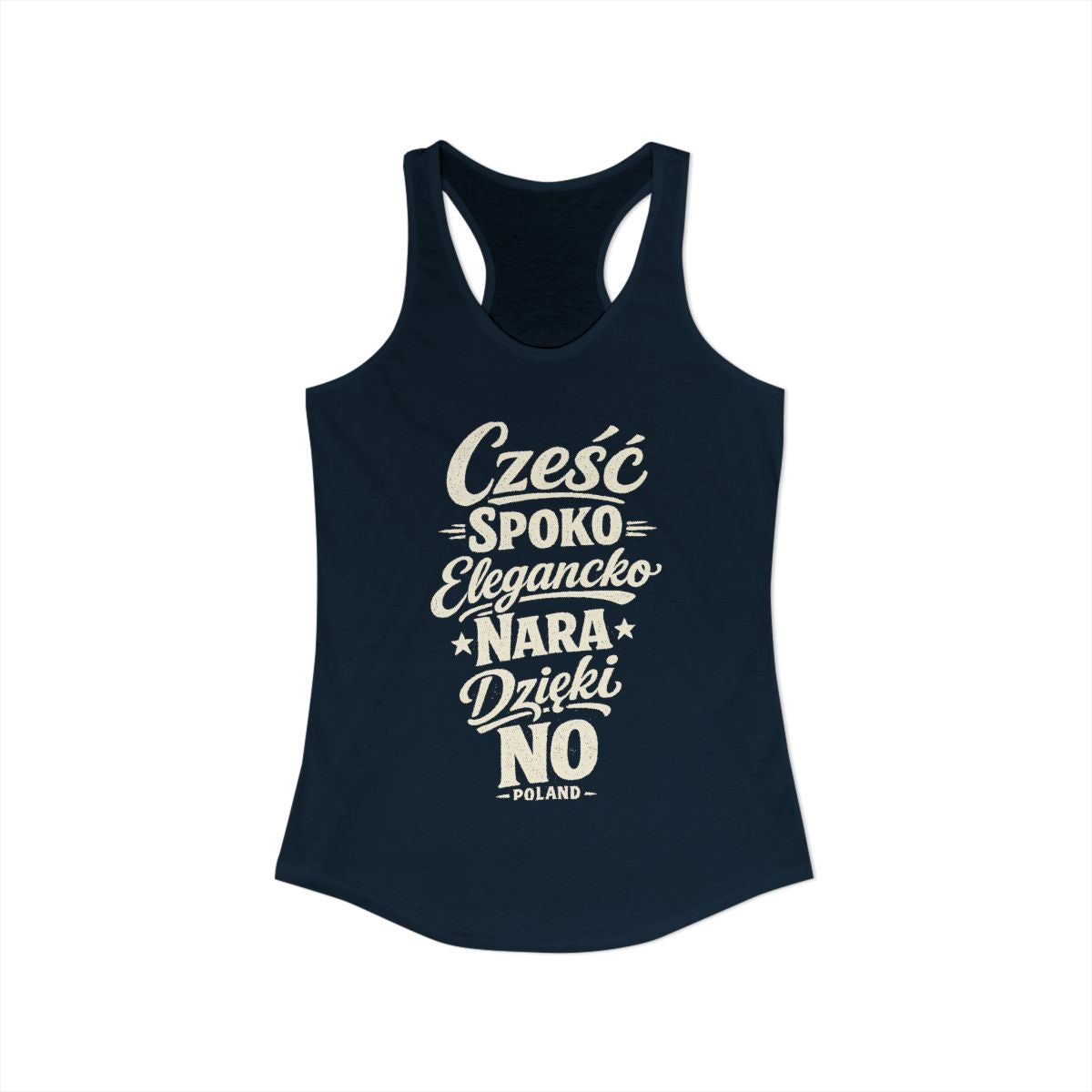 Poland local slang women's tank top — typographic sayings design | Nameshi Destinations (view 9)