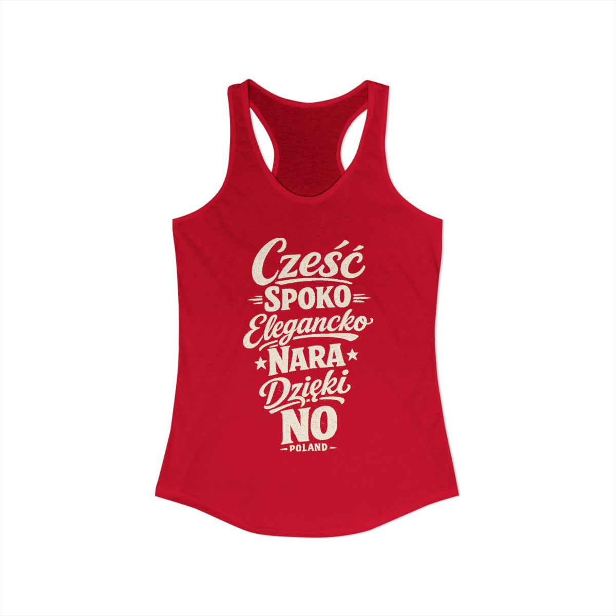 Poland local slang women's tank top — typographic sayings design | Nameshi Destinations (view 17)