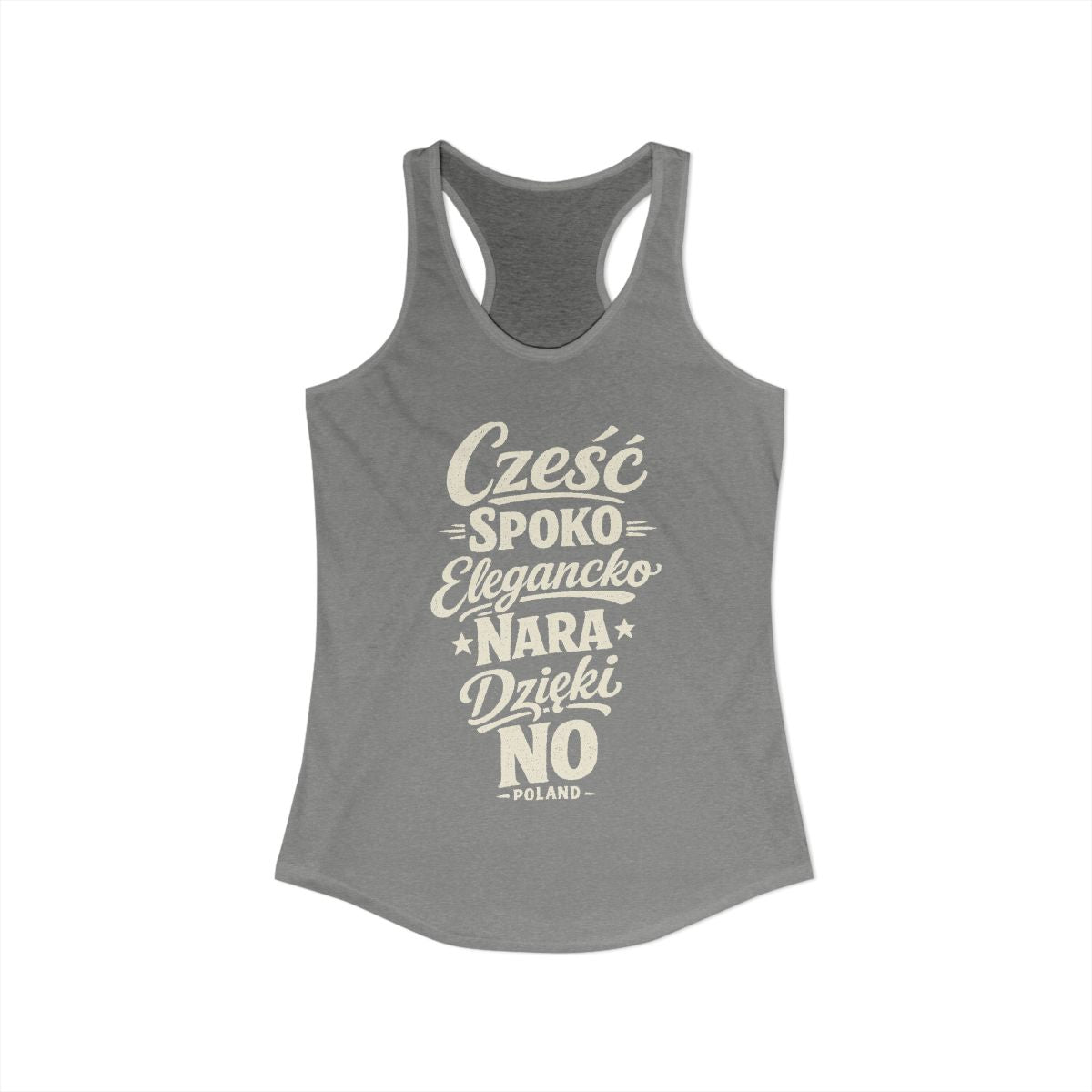 Poland local slang women's tank top — typographic sayings design | Nameshi Destinations (view 25)