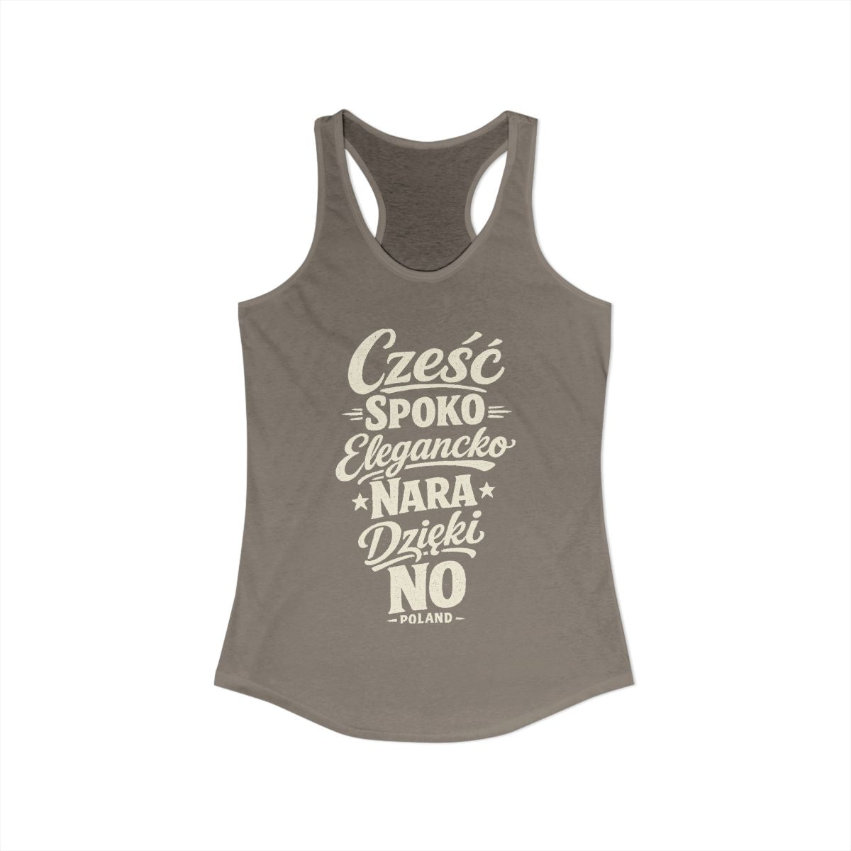Poland local slang women's tank top — typographic sayings design | Nameshi Destinations (view 23)