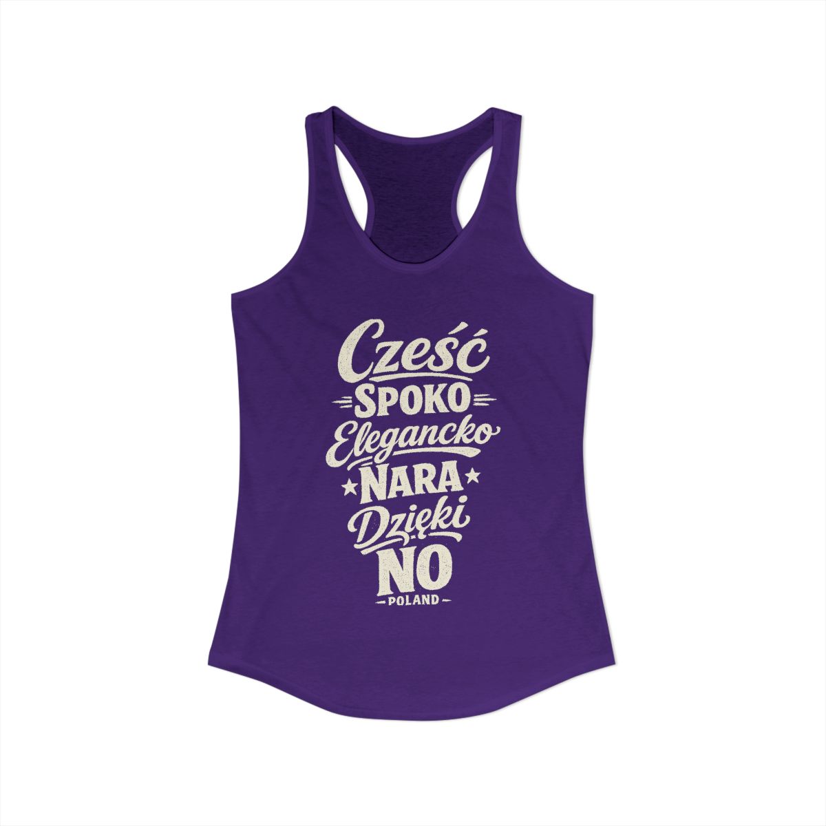 Poland local slang women's tank top — typographic sayings design | Nameshi Destinations (view 15)