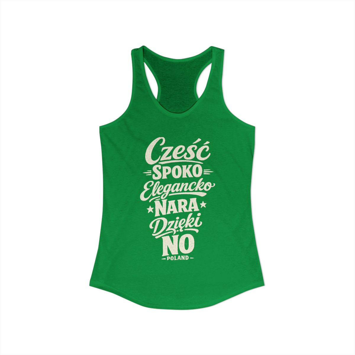 Poland local slang women's tank top — typographic sayings design | Nameshi Destinations (view 7)