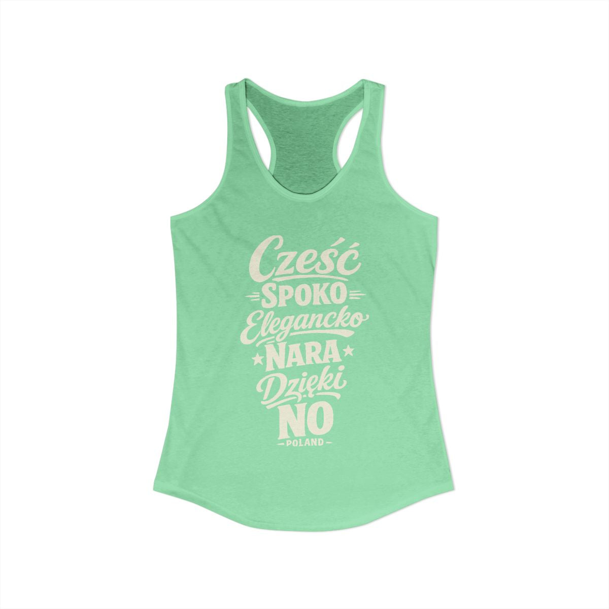 Poland local slang women's tank top — typographic sayings design | Nameshi Destinations (view 13)