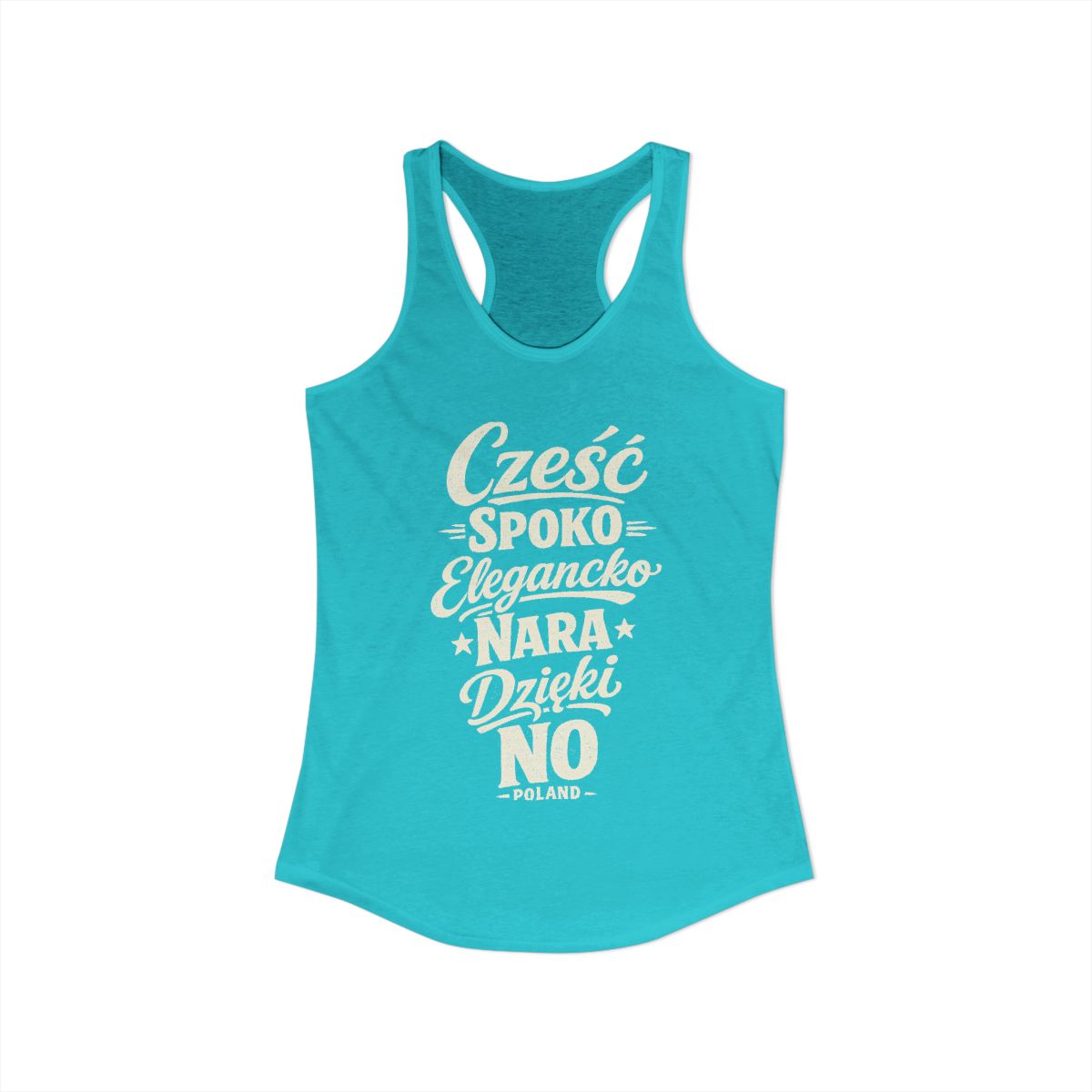 Poland local slang women's tank top — typographic sayings design | Nameshi Destinations (view 21)