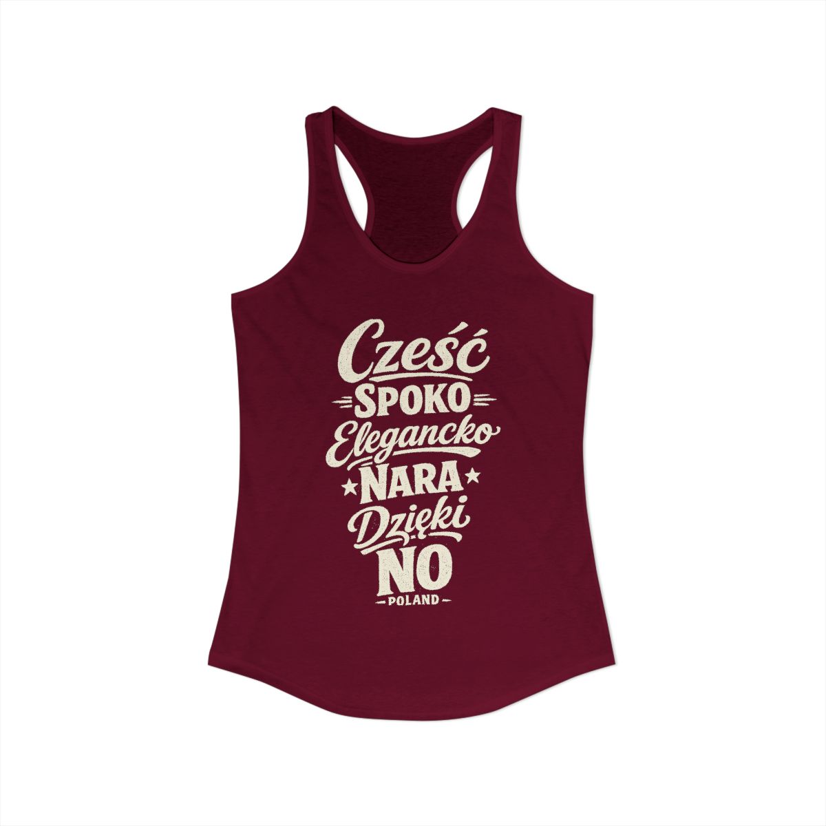 Poland local slang women's tank top — typographic sayings design | Nameshi Destinations (view 27)