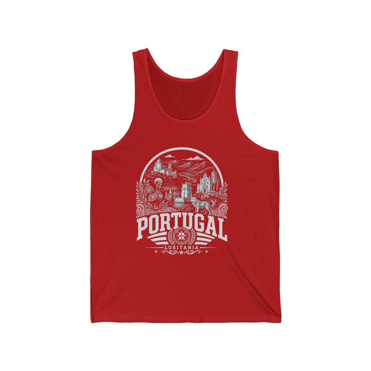 Portugal Men's Tank Top — Red (front)