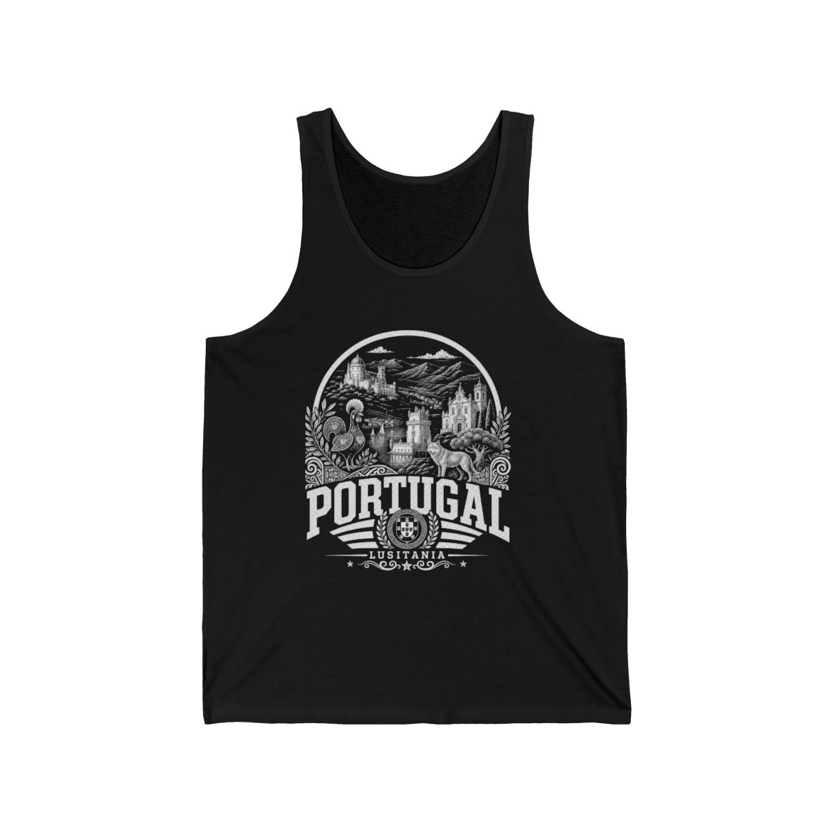 Portugal Men's Tank Top — Black (front)