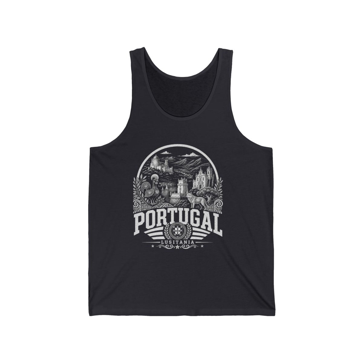 Portugal Men's Tank Top — Dark Grey (front)