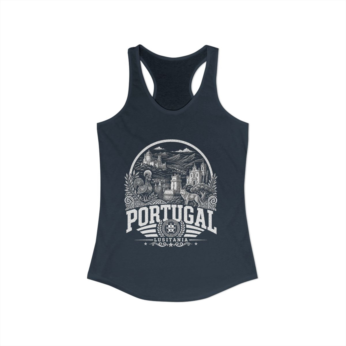 Portugal Women's Tank Top — Solid Indigo (front)
