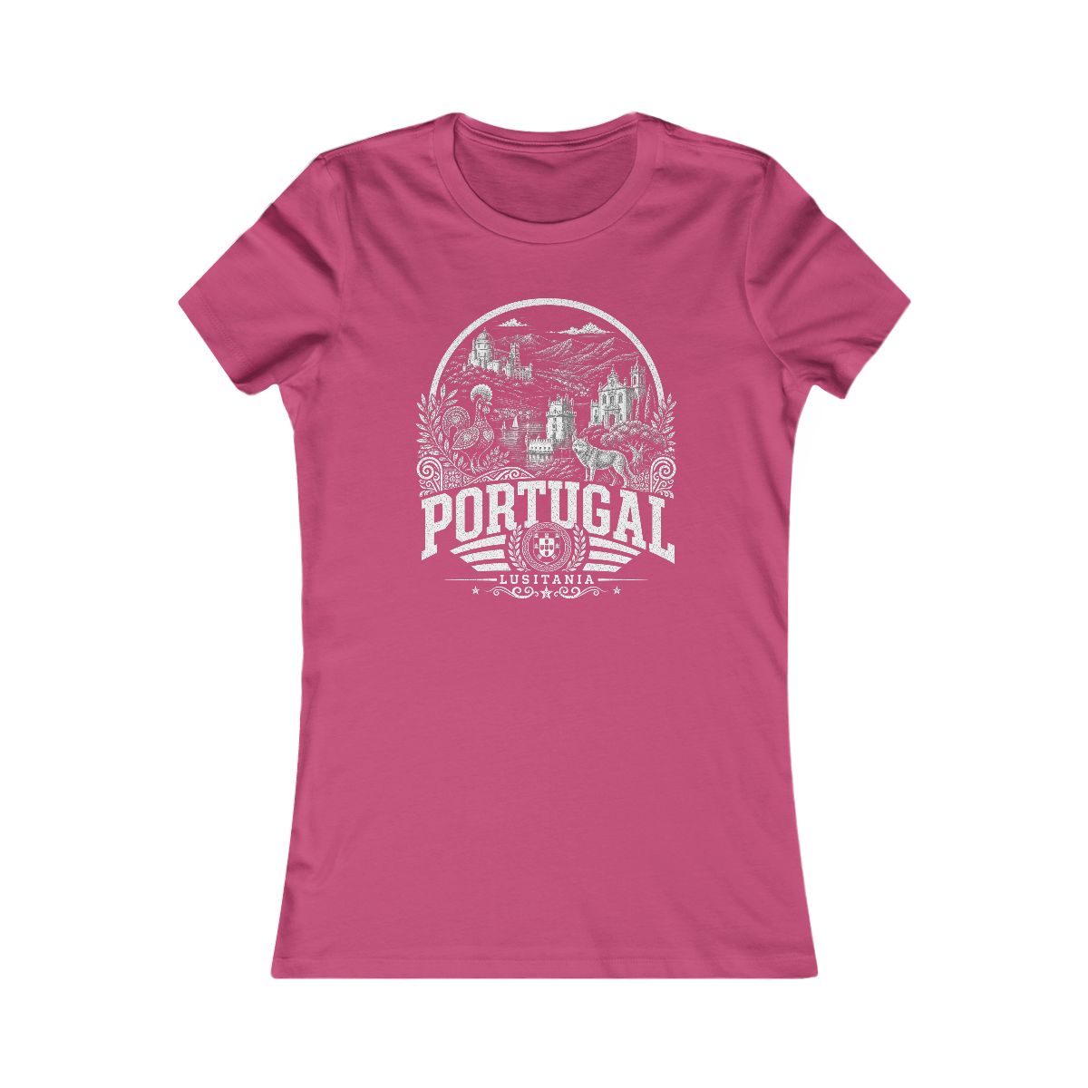 Portugal Women's Tee — Berry