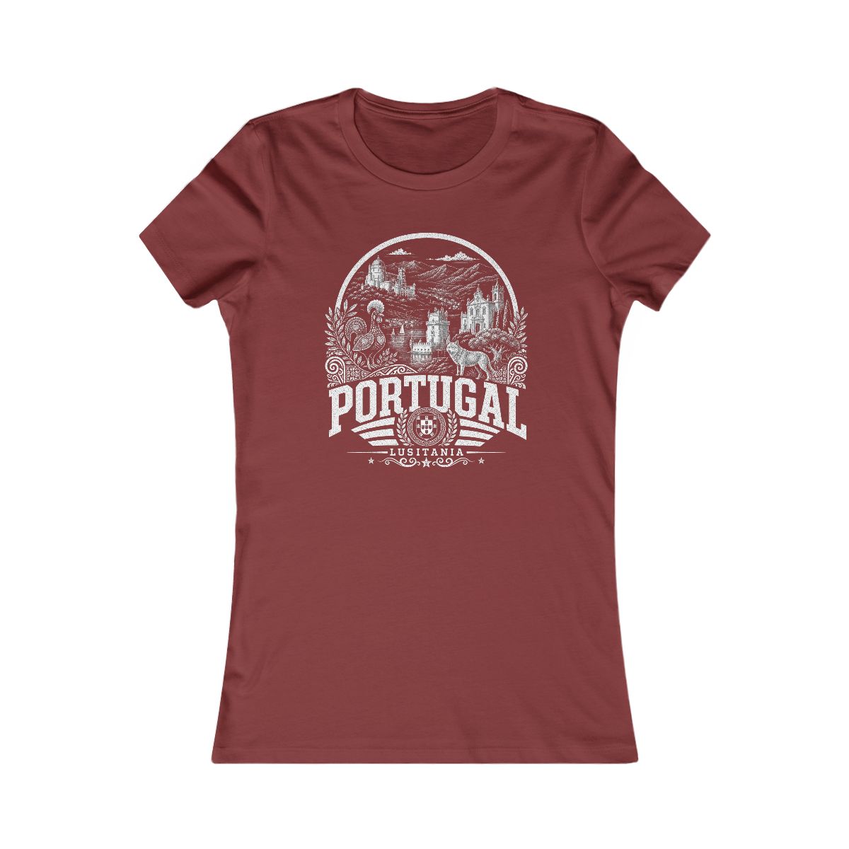 Portugal Women's Tee — Cardinal