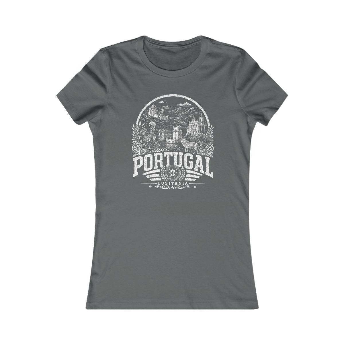 Portugal Women's Tee — Asphalt