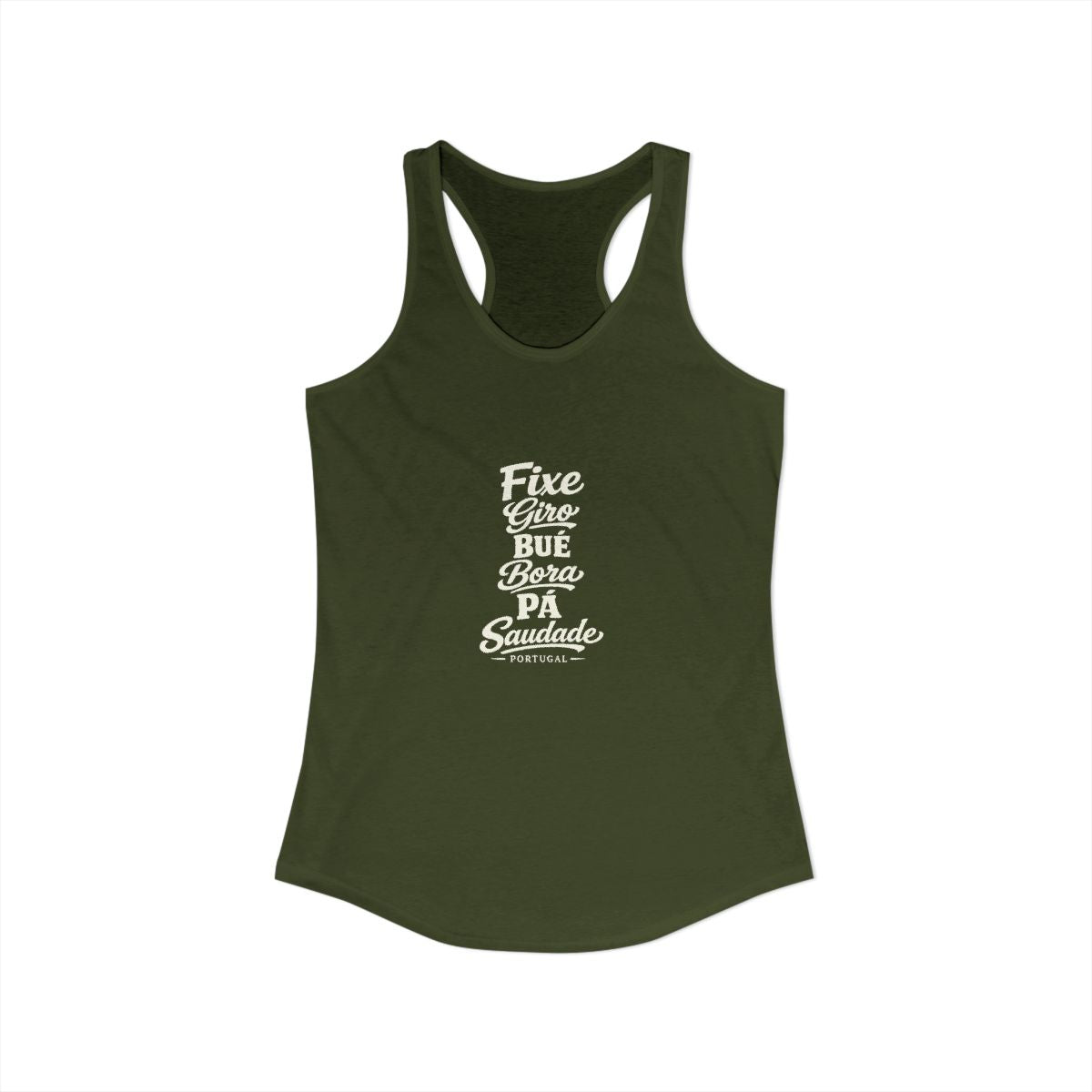 Portugal local slang women's tank top — typographic sayings design | Nameshi Destinations (view 11)