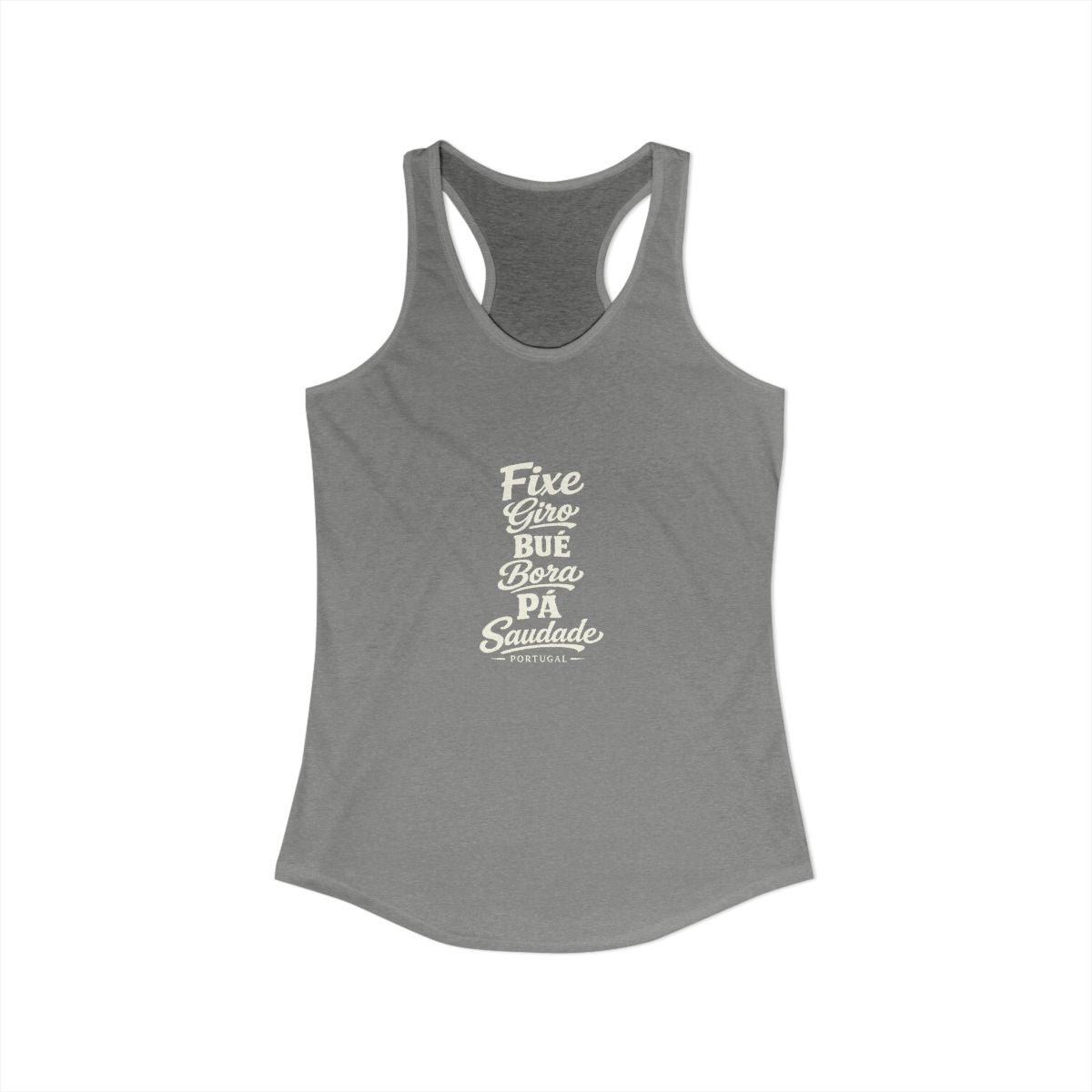 Portugal local slang women's tank top — typographic sayings design | Nameshi Destinations (view 25)