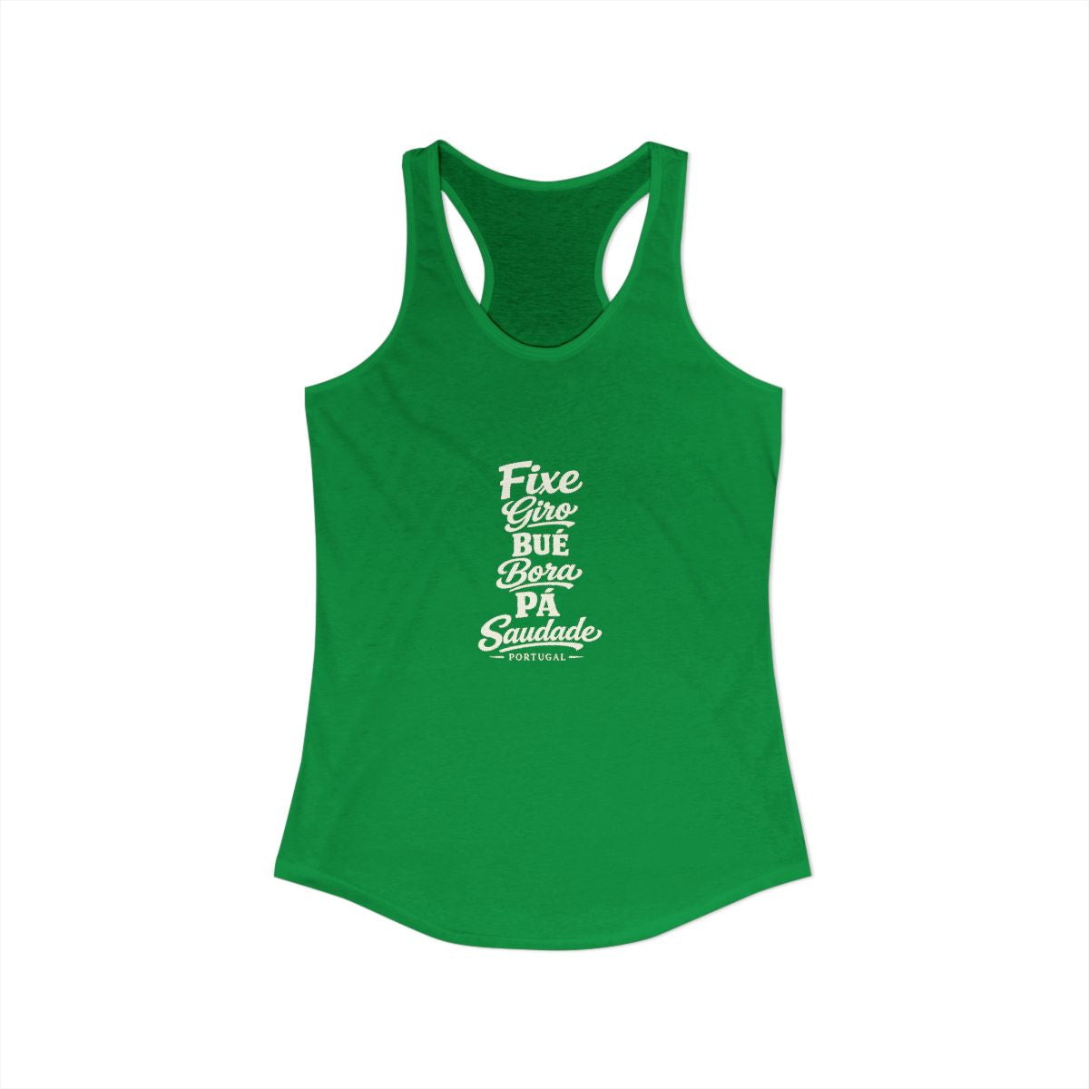 Portugal local slang women's tank top — typographic sayings design | Nameshi Destinations (view 7)