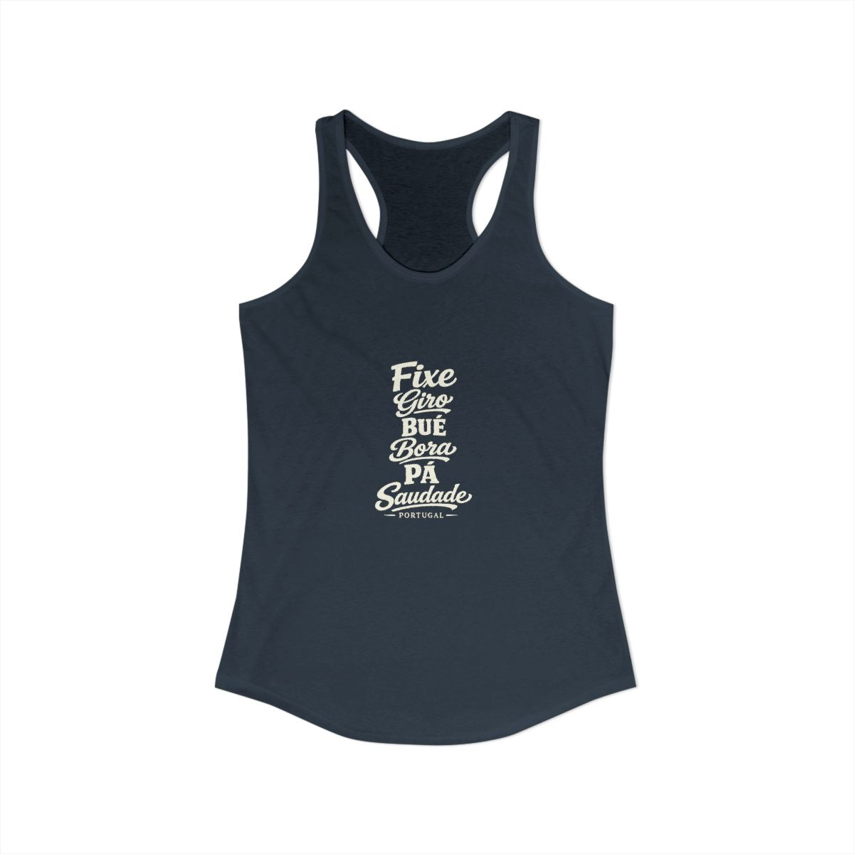 Portugal local slang women's tank top — typographic sayings design | Nameshi Destinations (view 5)
