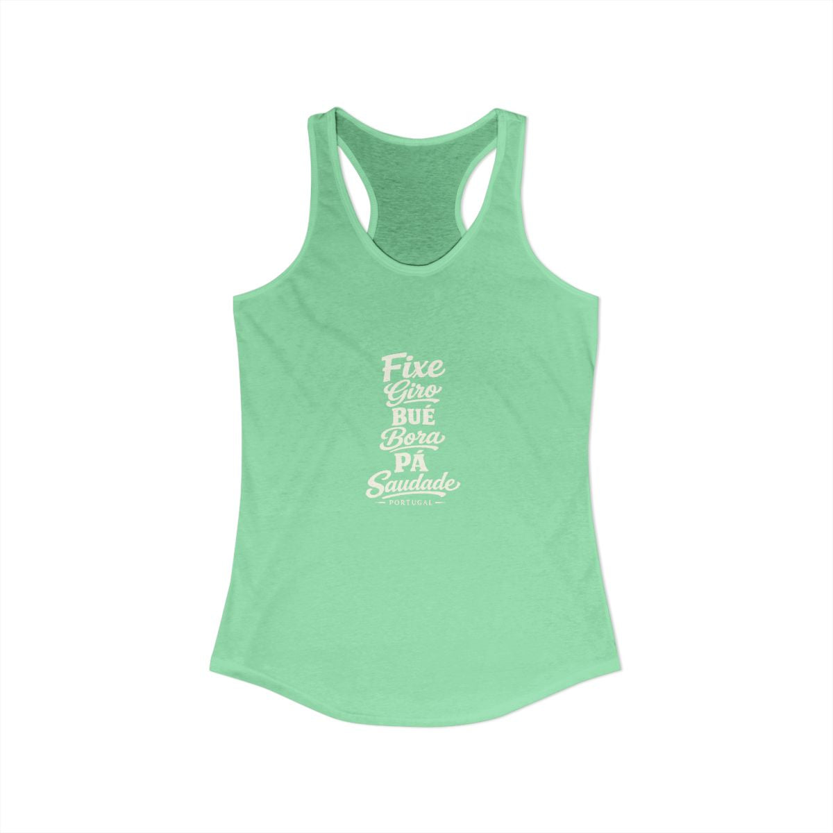 Portugal local slang women's tank top — typographic sayings design | Nameshi Destinations (view 13)