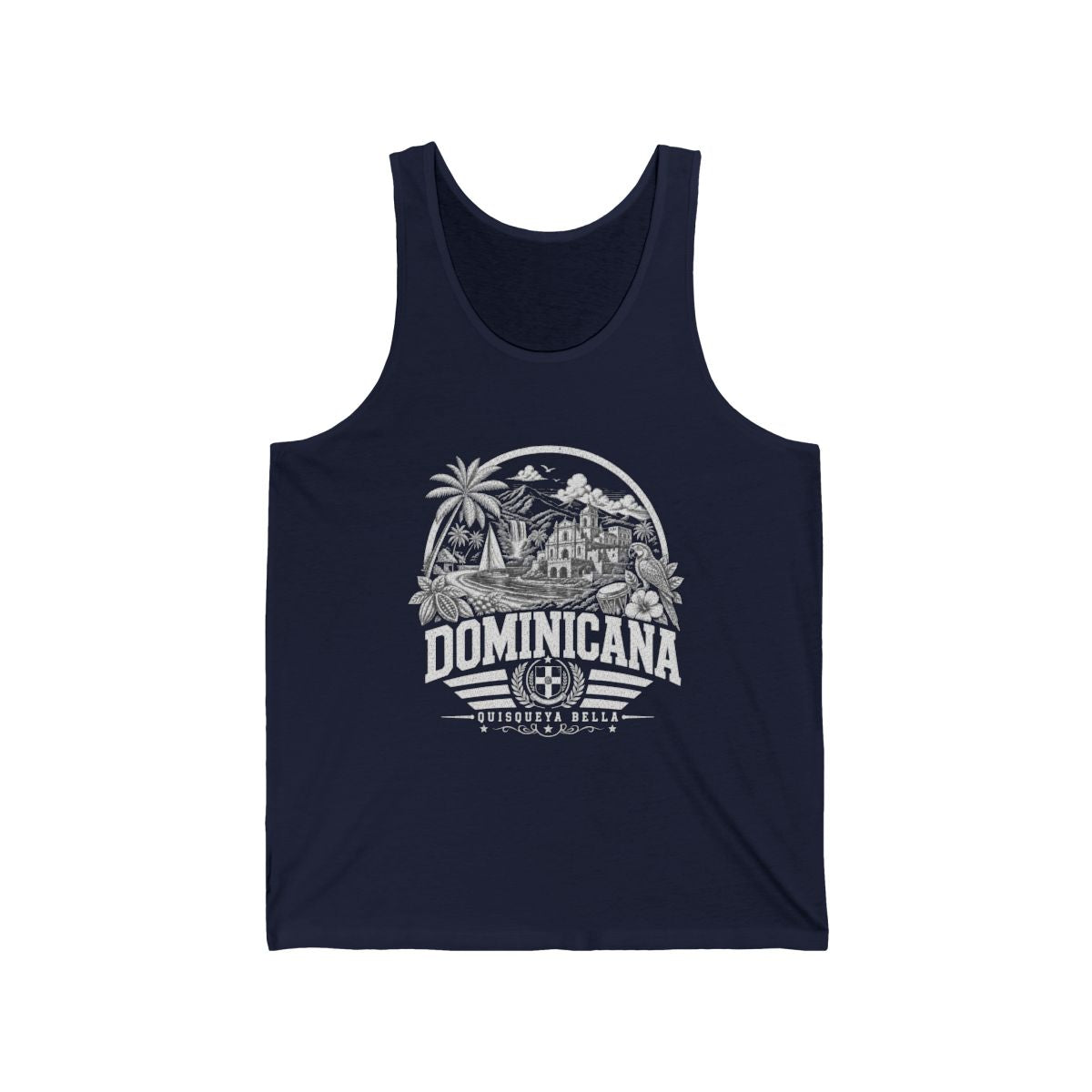 Republica Dominicana Men's Tank Top — Navy (front)