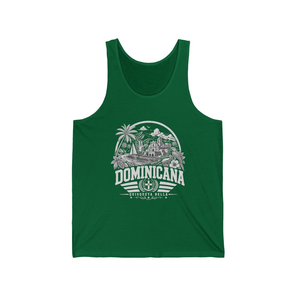 Republica Dominicana Men's Tank Top — Kelly (front)