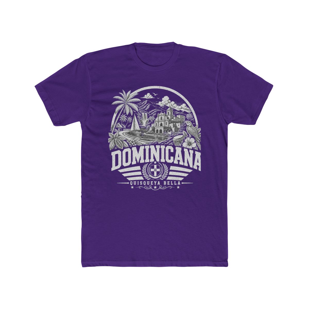 Republica Dominicana Men's Tee — Solid Purple Rush