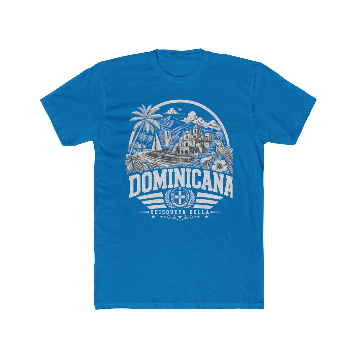 Republica Dominicana Men's Tee — Solid Turquoise