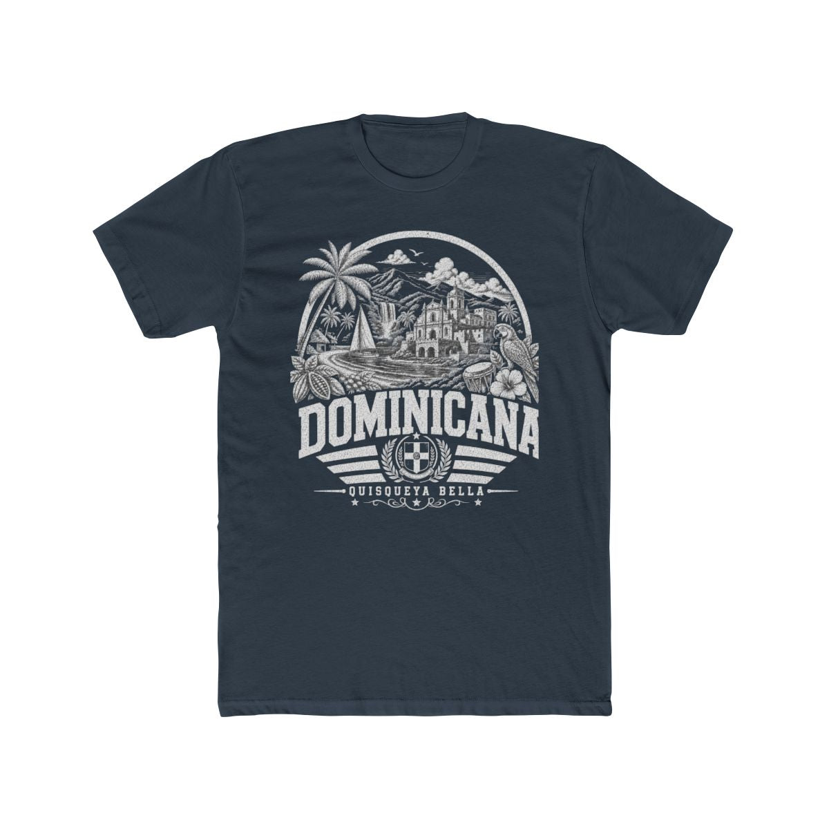 Republica Dominicana Men's Tee — Solid Indigo