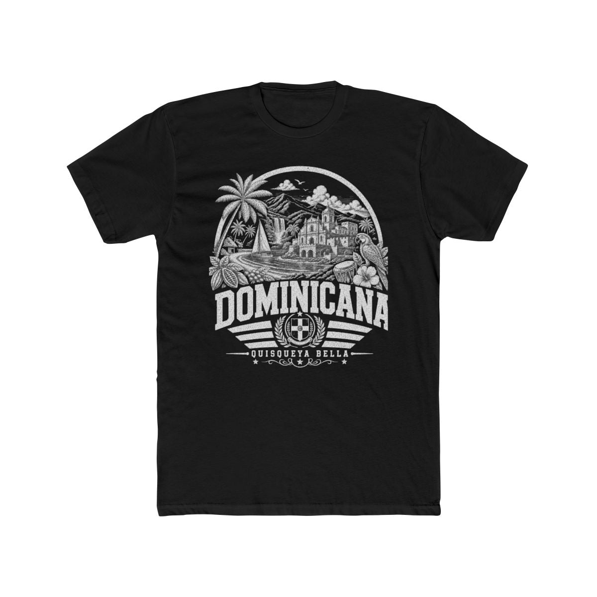 Republica Dominicana Men's Tee — Solid Black