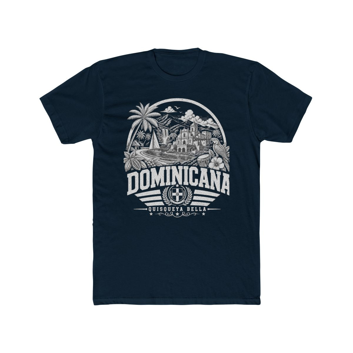 Republica Dominicana Men's Tee — Solid Midnight Navy