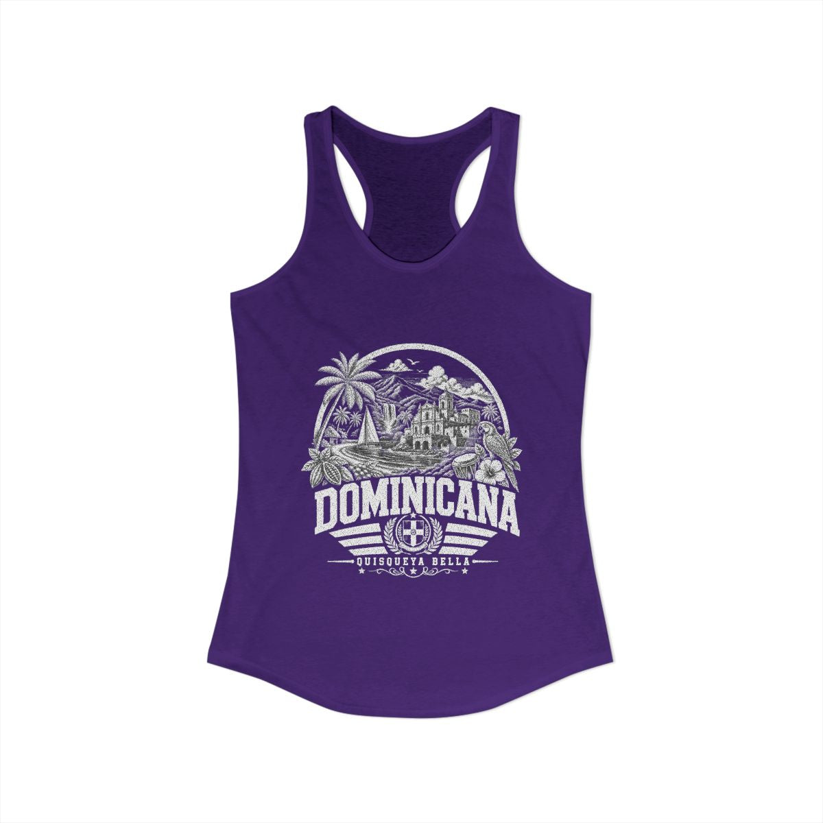 Republica Dominicana Women's Tank Top — Solid Purple Rush (front)