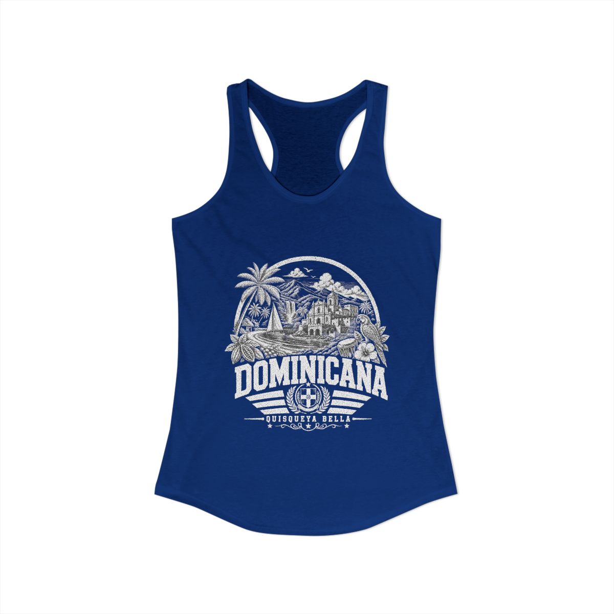 Republica Dominicana Women's Tank Top — Solid Royal (front)