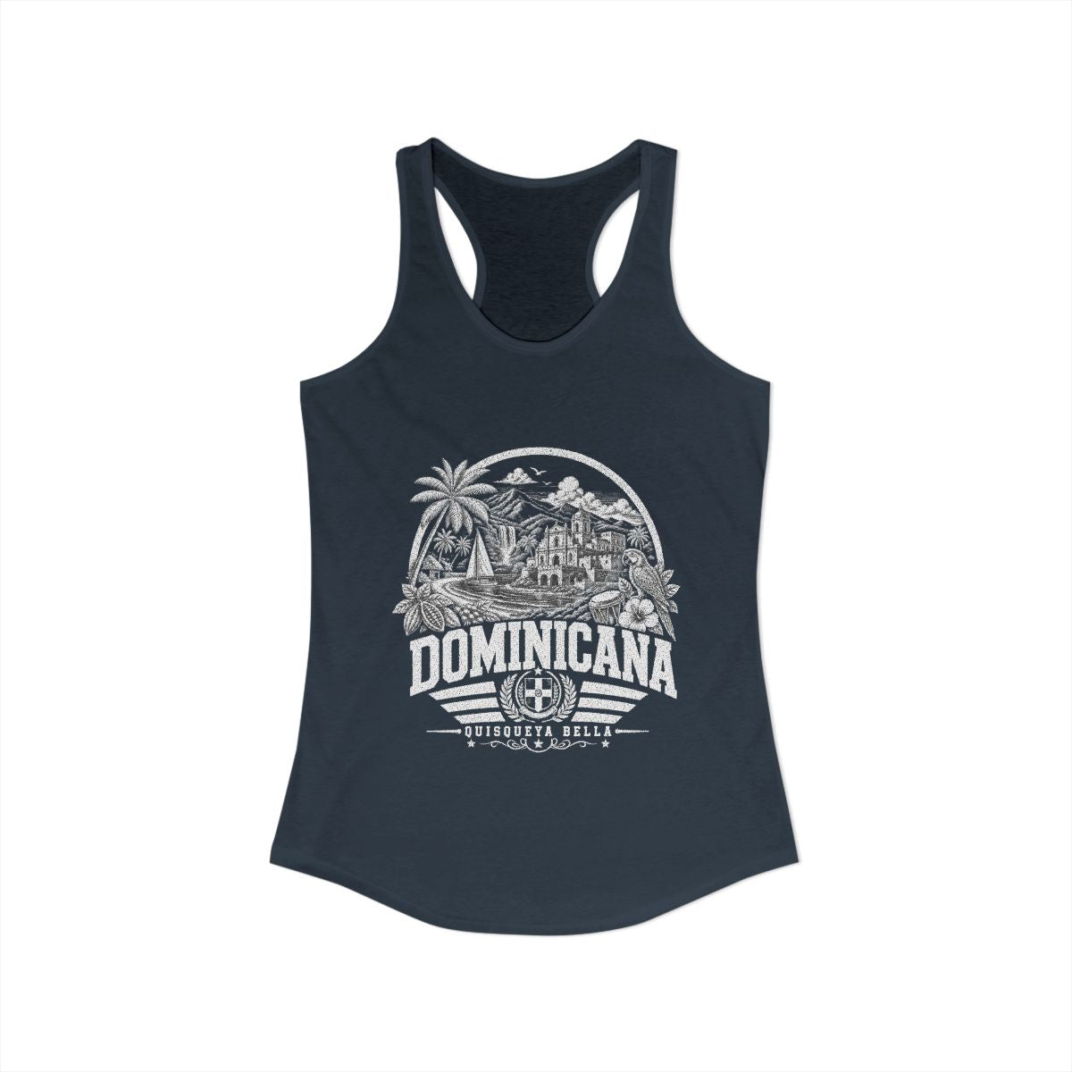Republica Dominicana Women's Tank Top — Solid Indigo (front)