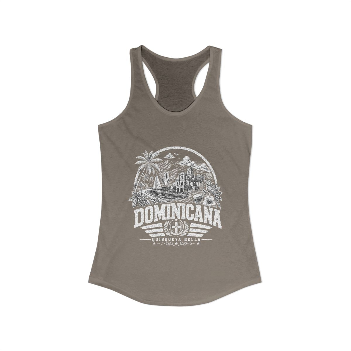 Republica Dominicana Women's Tank Top — Solid Warm Gray (front)