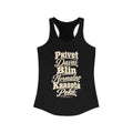 Russia local slang women's tank top — typographic sayings design | Nameshi Destinations (view 1)