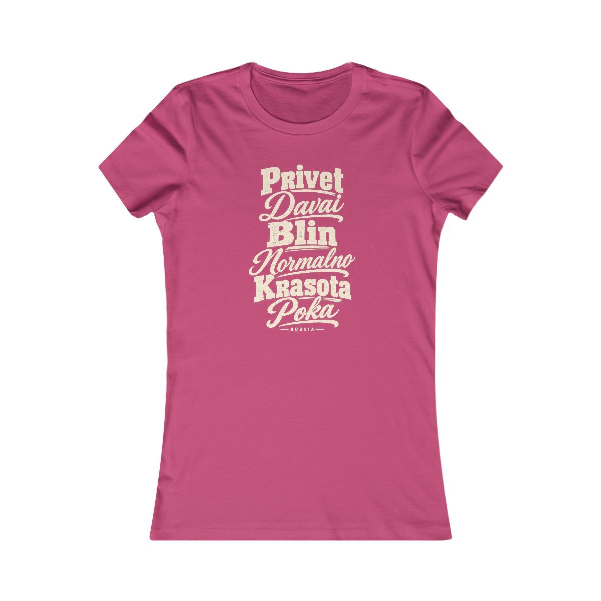 Russia local slang women's tee — typographic sayings design | Nameshi Destinations (view 15)