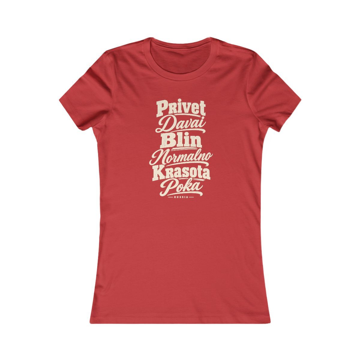 Russia local slang women's tee — typographic sayings design | Nameshi Destinations (view 9)