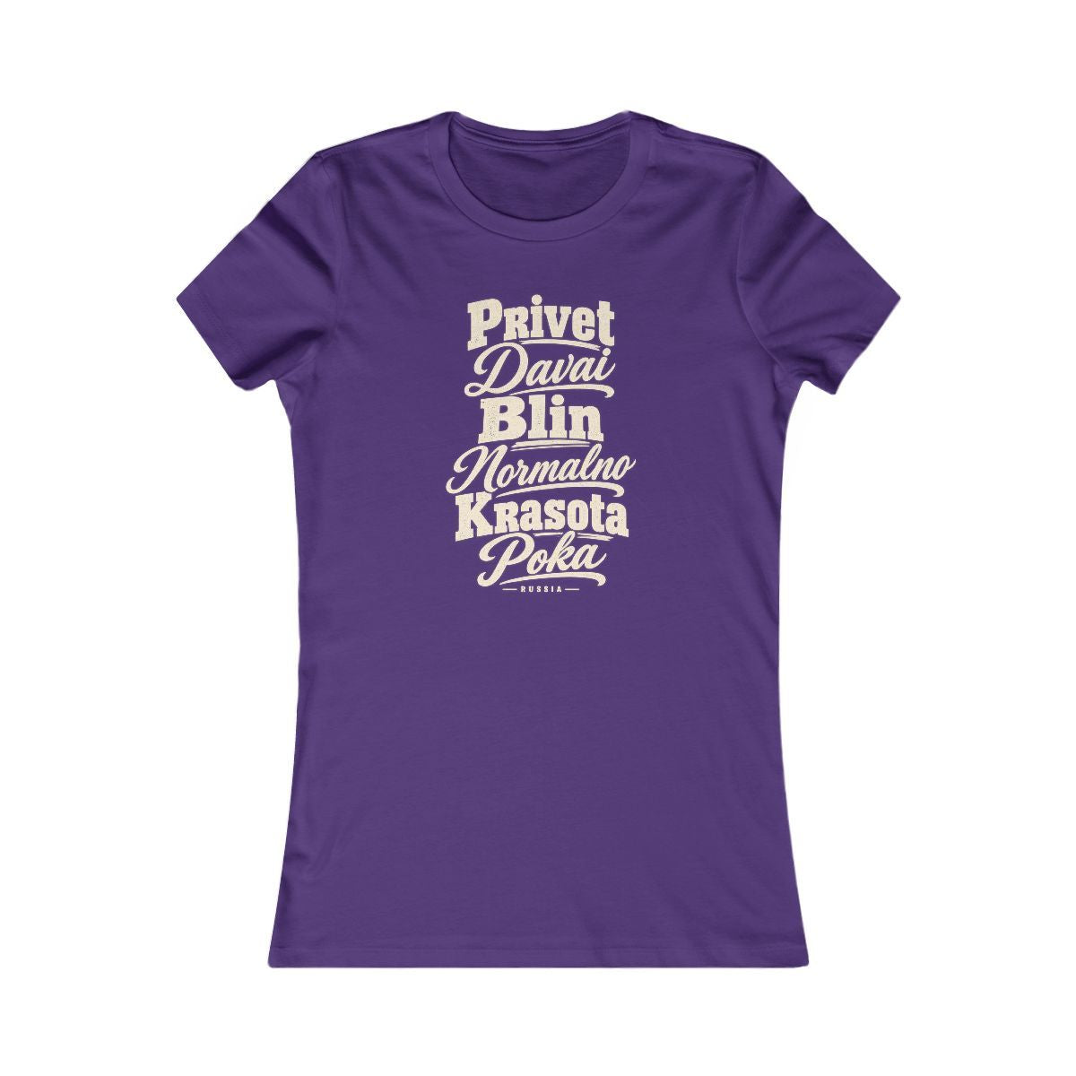 Russia local slang women's tee — typographic sayings design | Nameshi Destinations (view 6)