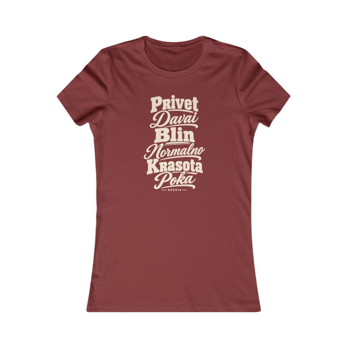 Russia local slang women's tee — typographic sayings design | Nameshi Destinations (view 14)