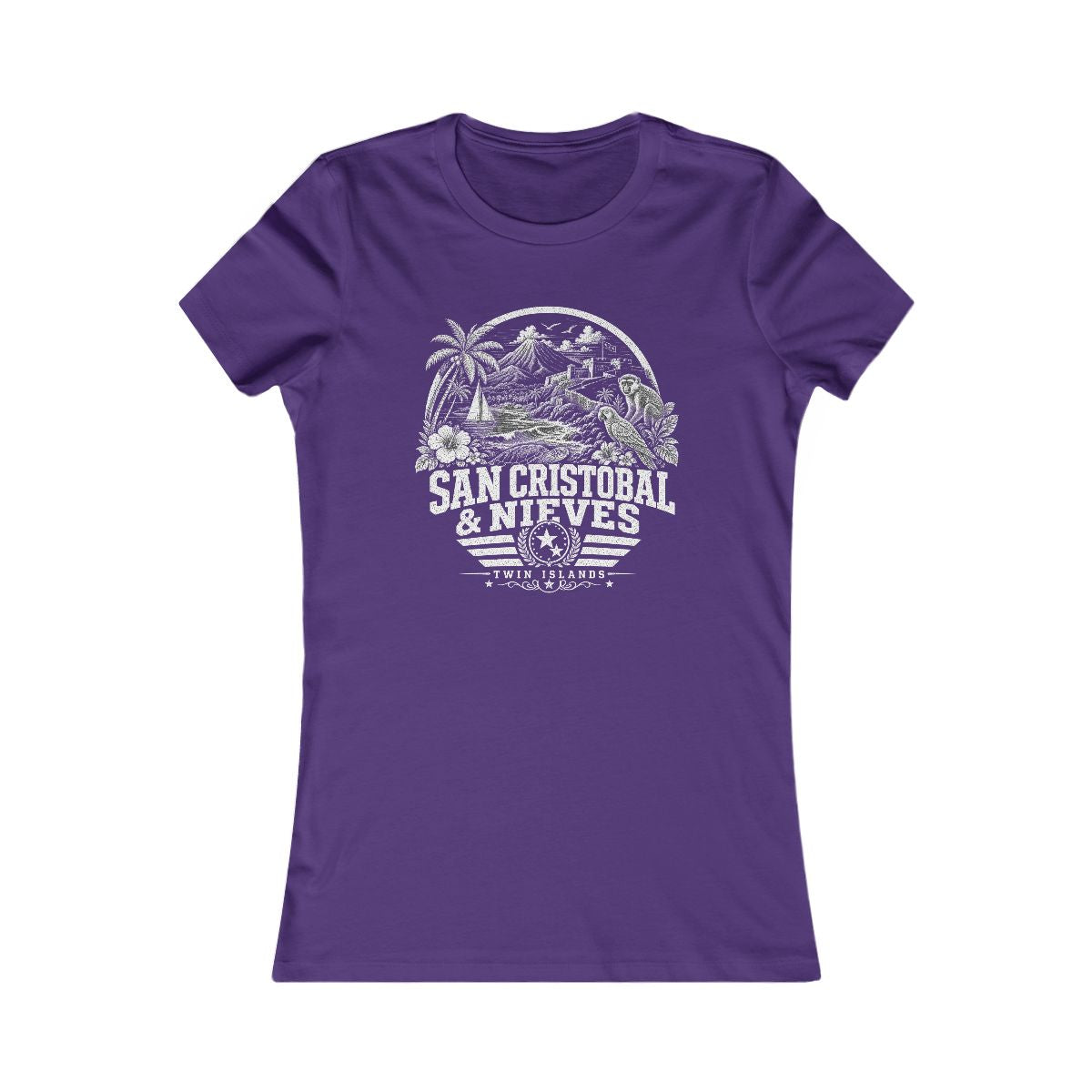 San Cristóbal y Nieves Women's Tee — Team Purple