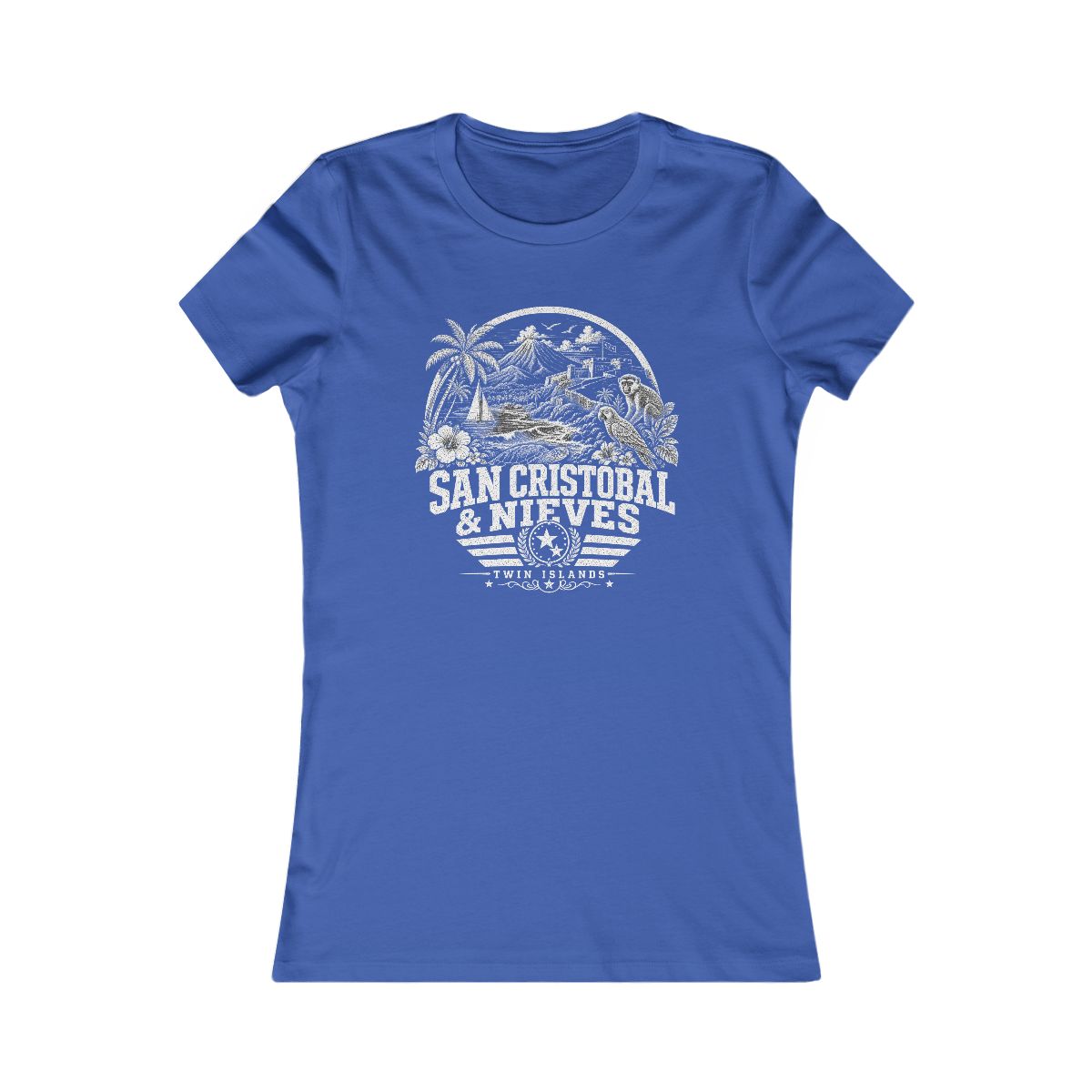 San Cristóbal y Nieves Women's Tee — True Royal