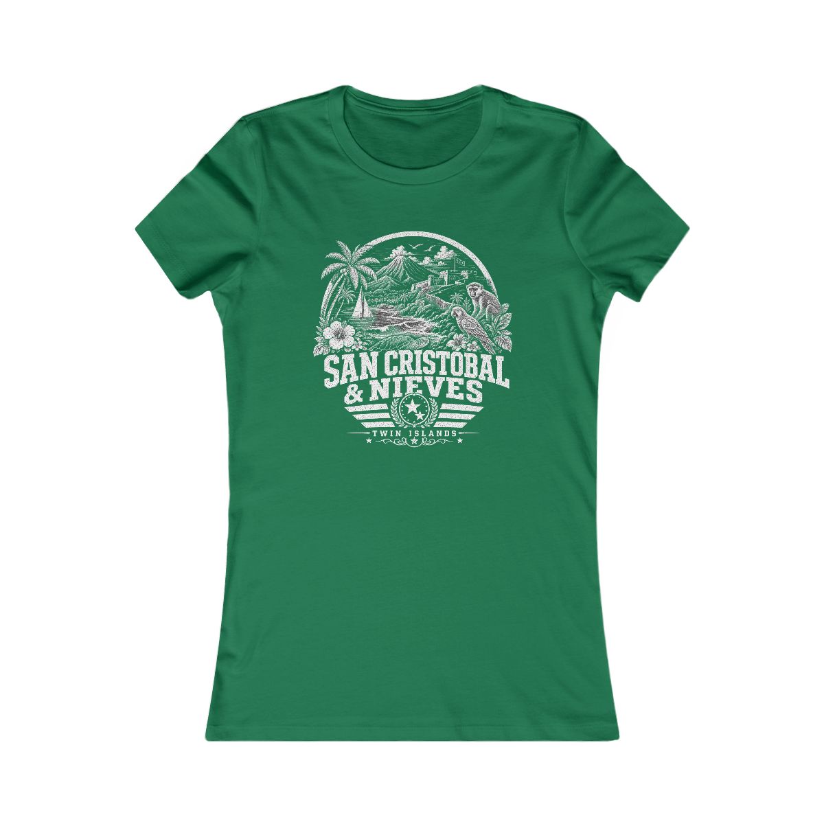 San Cristóbal y Nieves Women's Tee — Kelly