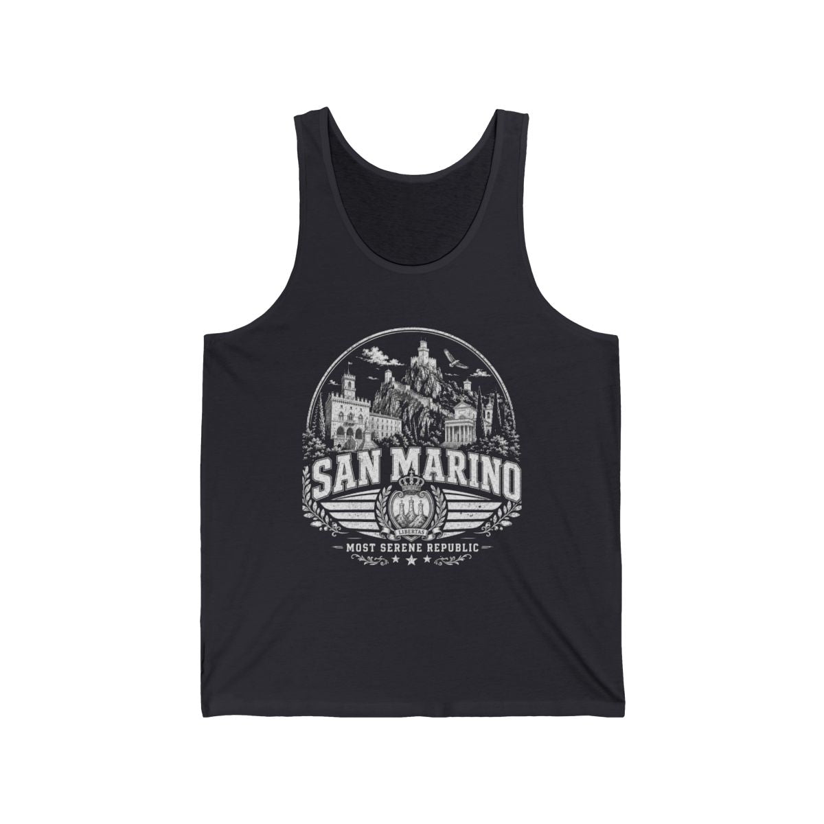 San Marino Men's Tank Top — Dark Grey (front)
