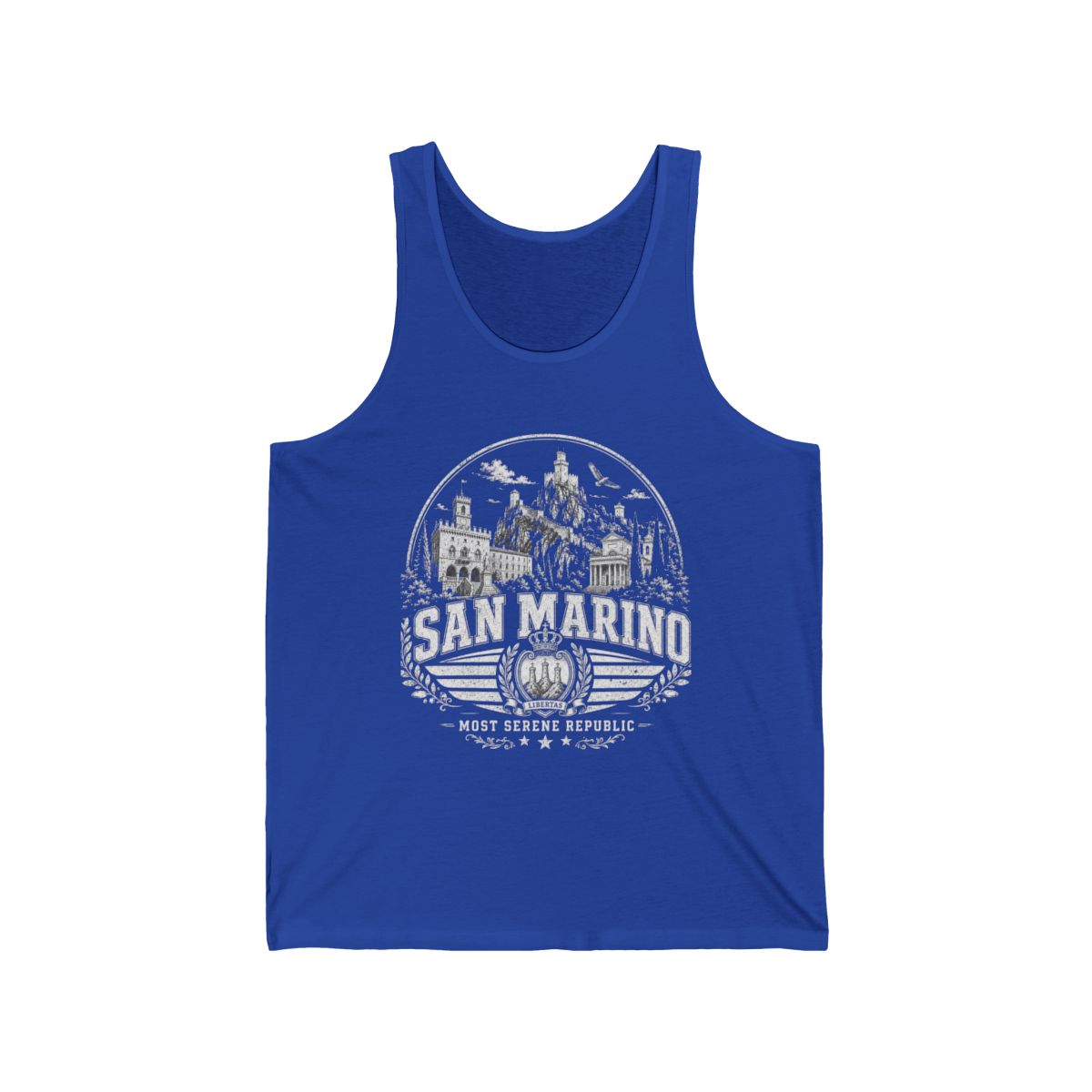 San Marino Men's Tank Top — True Royal (front)