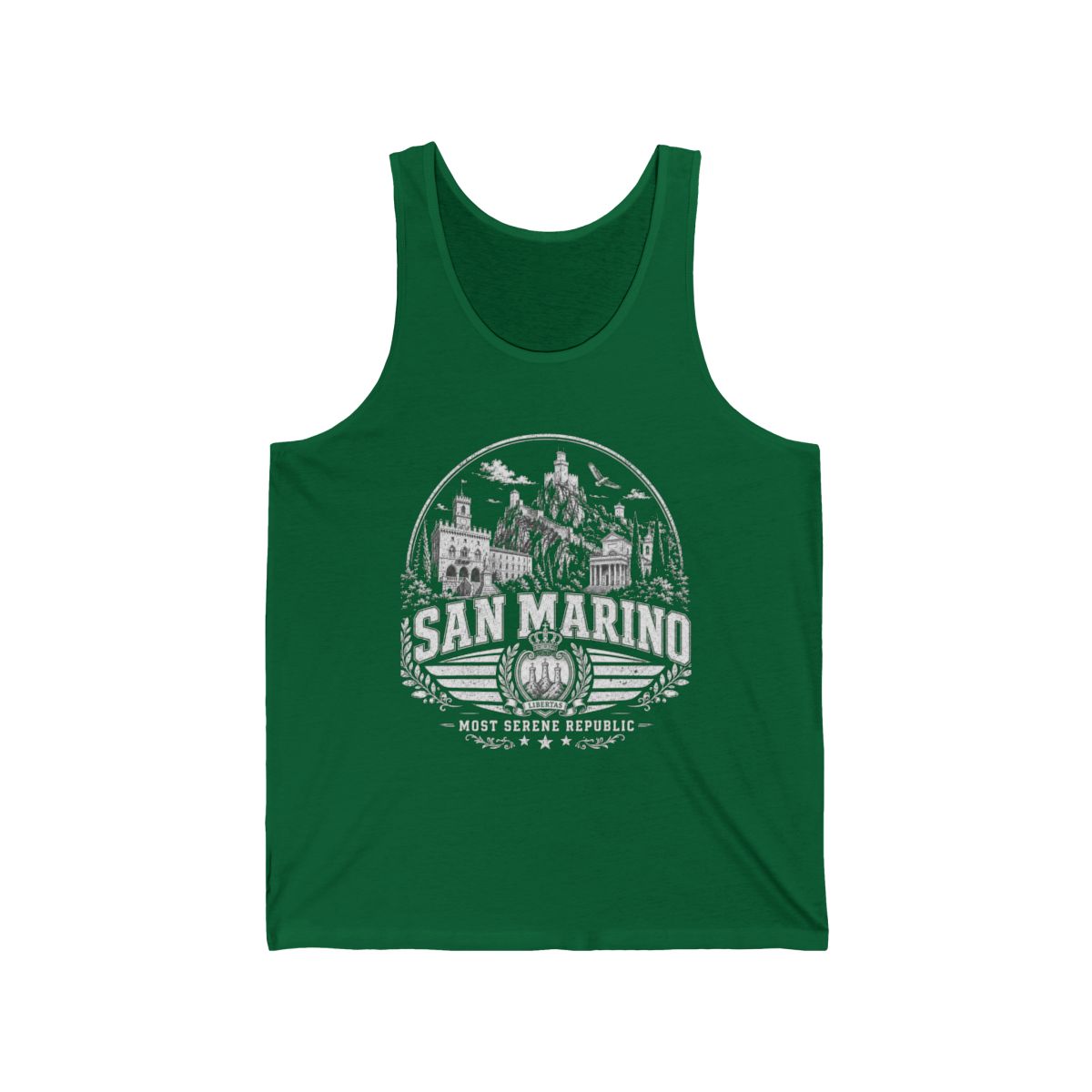 San Marino Men's Tank Top — Kelly (front)