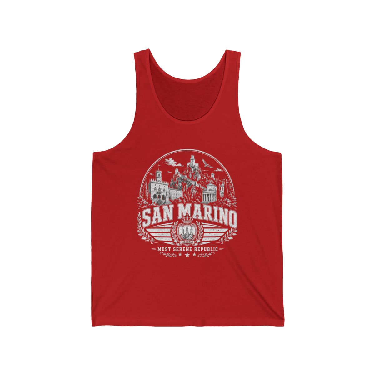San Marino Men's Tank Top — Red (front)