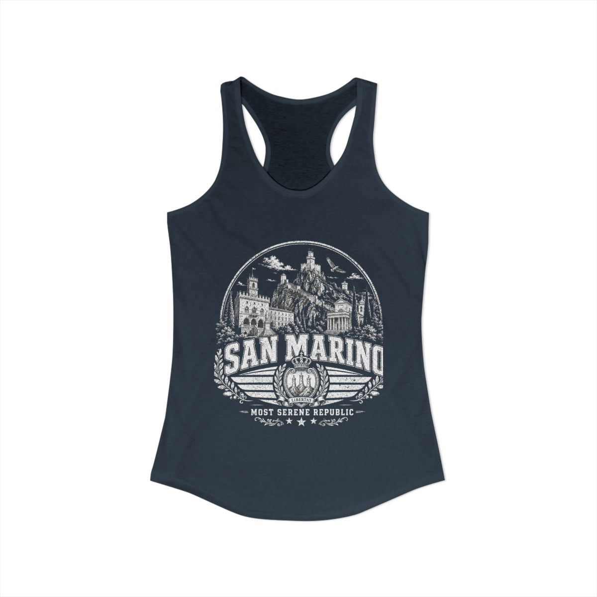 San Marino Women's Tank Top — Solid Indigo (front)