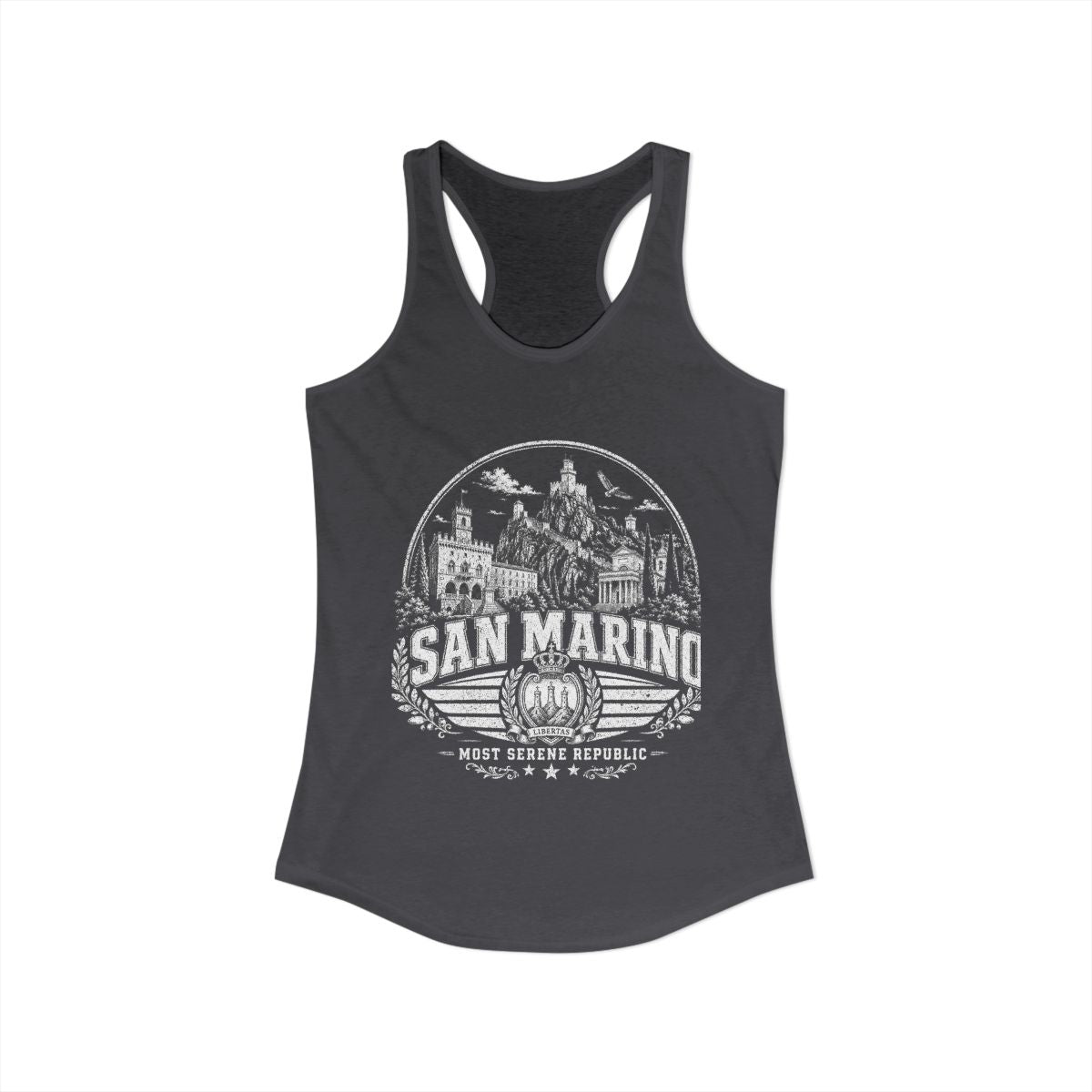 San Marino Women's Tank Top — Solid Dark Gray (front)