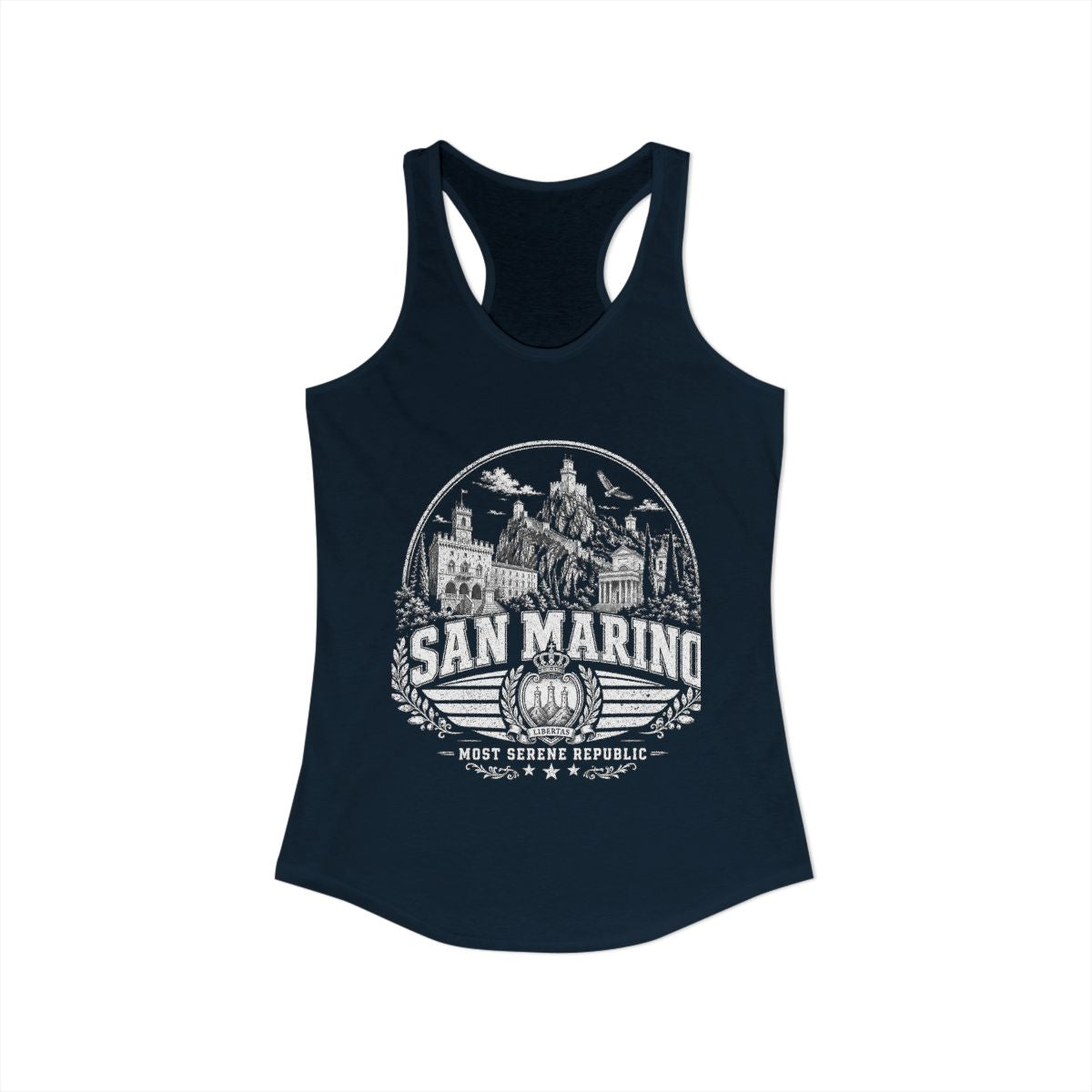 San Marino Women's Tank Top — Solid Midnight Navy (front)