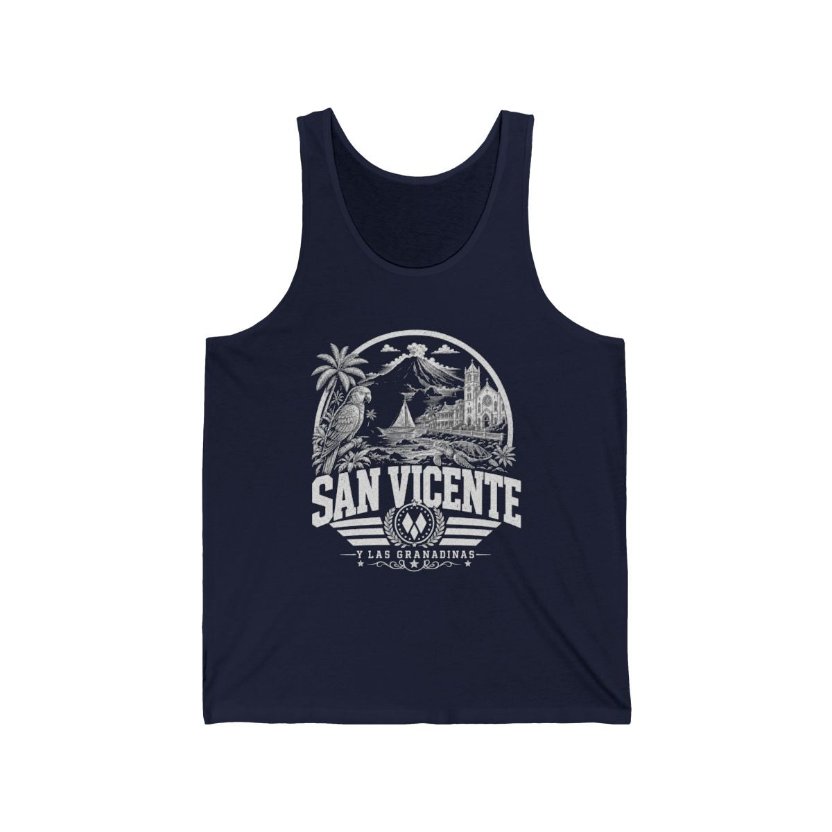 San Vicente & Las Granadinas Men's Tank Top — Navy (front)